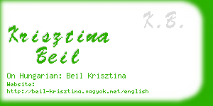 krisztina beil business card